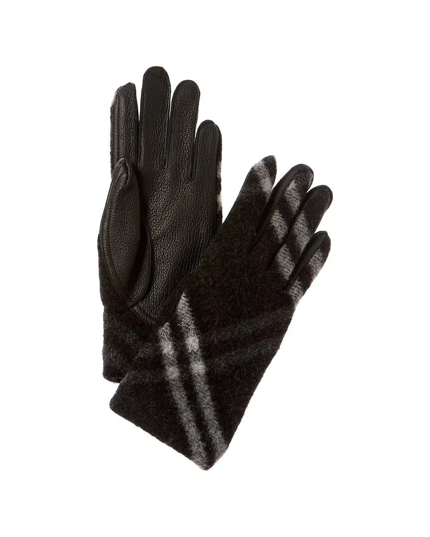 Burberry Wool & Leather Gloves