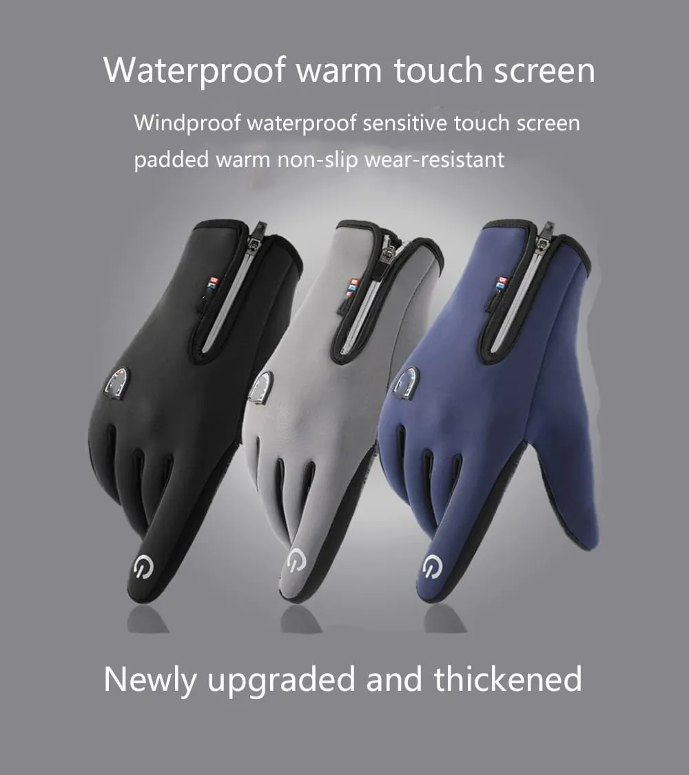 Dazzlesport Outdoor Sports Heated Gloves Short Padded Windproof Waterproof Winter Gloves Touch Screen Gloves