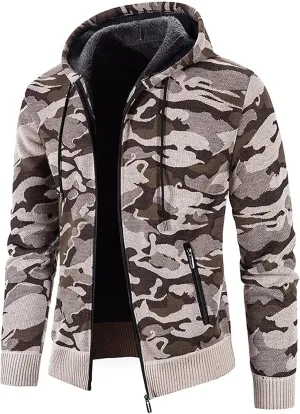 DuDubaby Men Sweatshirt Hoodie Fashion Long Sleeve Warm Solid Color Hooded Jackets Thermal Trendy Tops