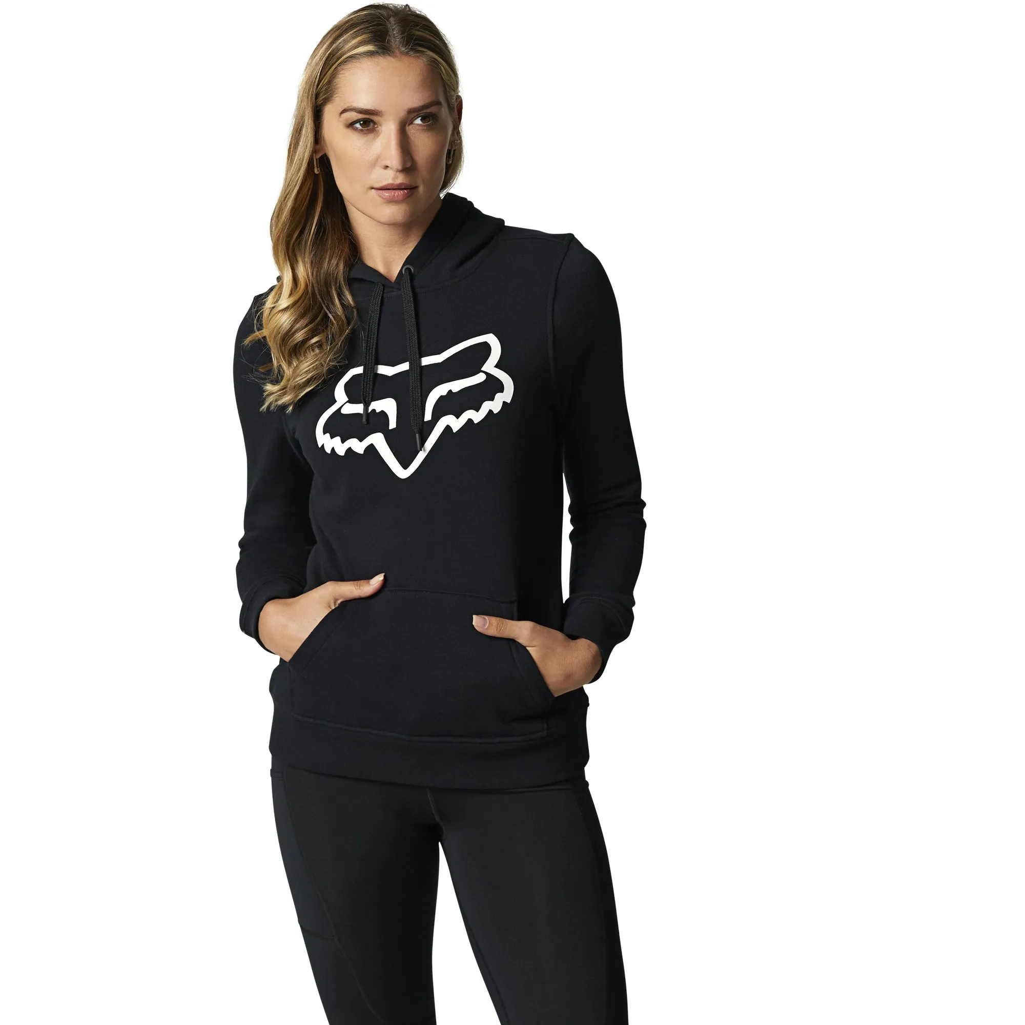 Fox Racing  Womens Boundary Pullover Fleece Hoodie Midweight Comfort Soft Black