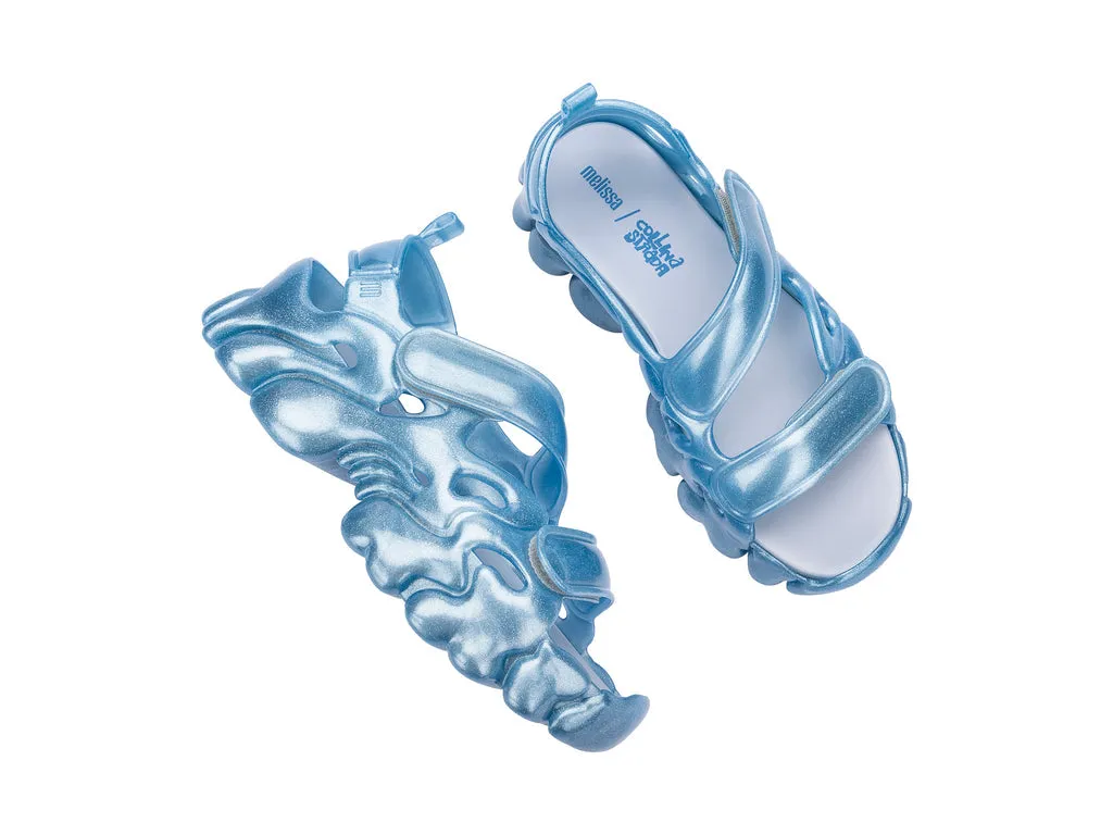 Melissa Collina Puff Glitter Blue Sandal For Women