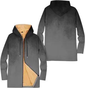 Mens Sherpa Hoodie Full-Zip Warm Thermal Sweatshirt Heavyweight Fleece Winter Hooded