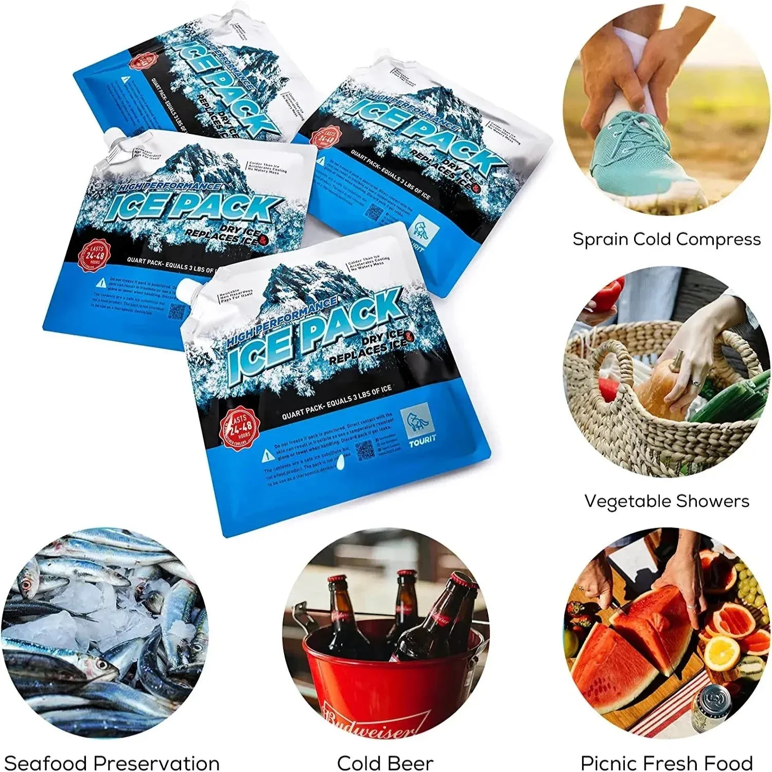Reusable Ice Packs for Coolers