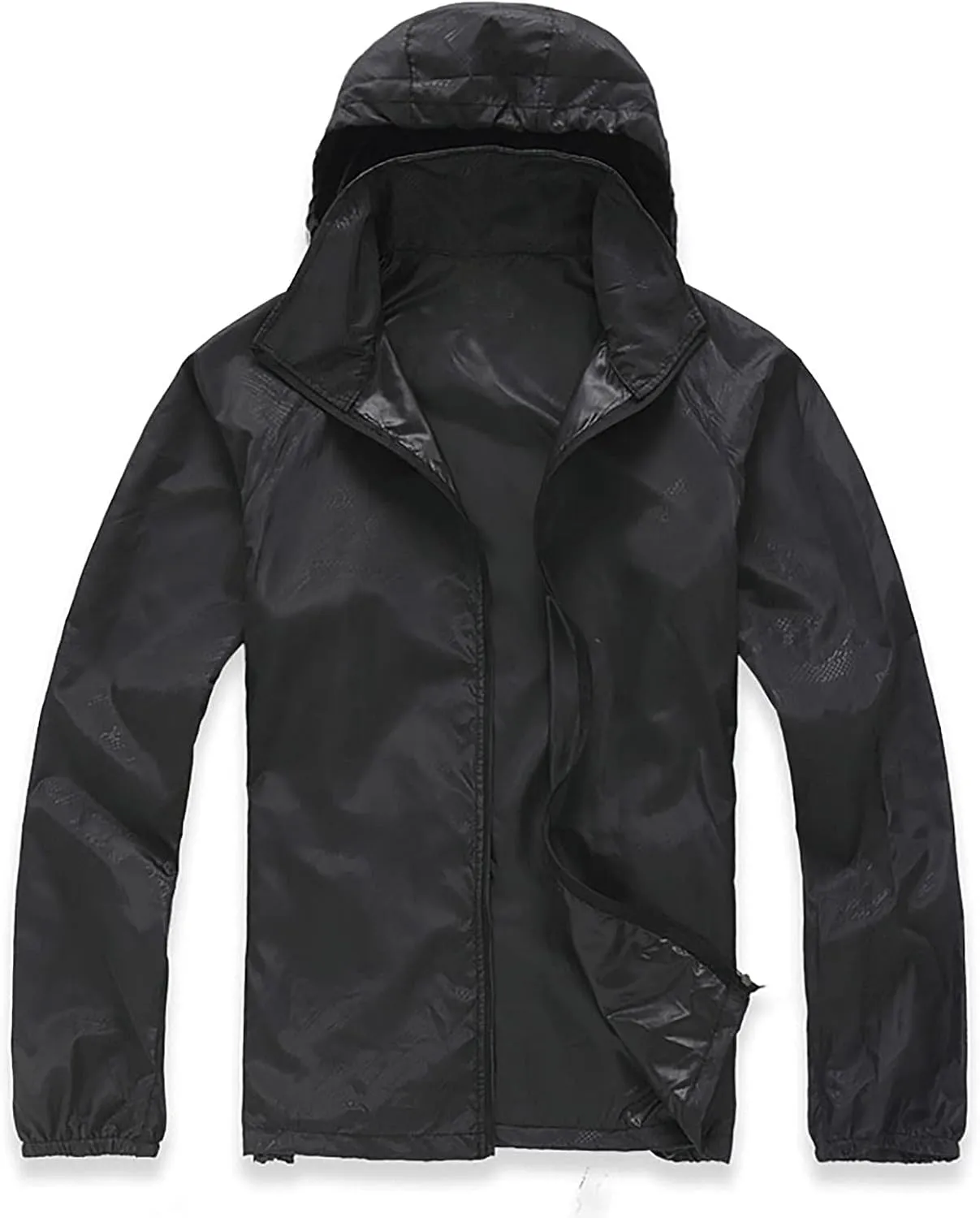 Unisex Waterproof Rain Jacket - Lightweight Hooded Windbreaker for Hiking & Outdoor