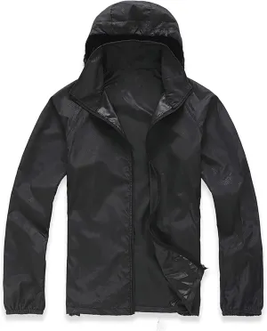 Unisex Waterproof Rain Jacket - Lightweight Hooded Windbreaker for Hiking & Outdoor